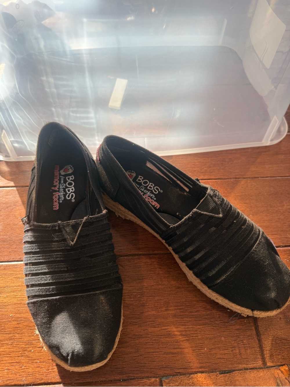Black Slip-On Espadrille Shoes for WoMen